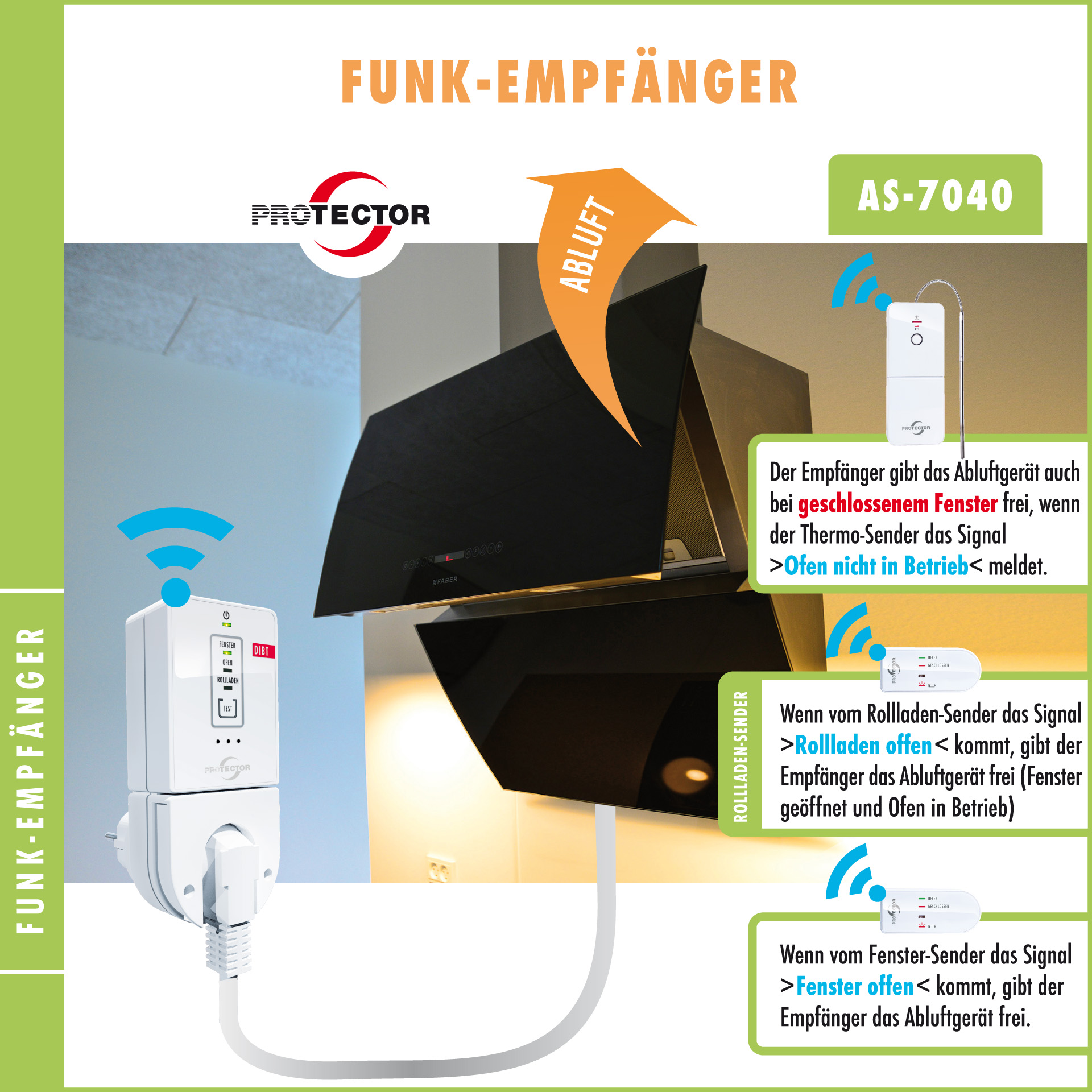 Funk-Abluftsteuerung Premium AS-7040 DIBT Funk-Abluftsteuerung Premium AS-7040 DIBT