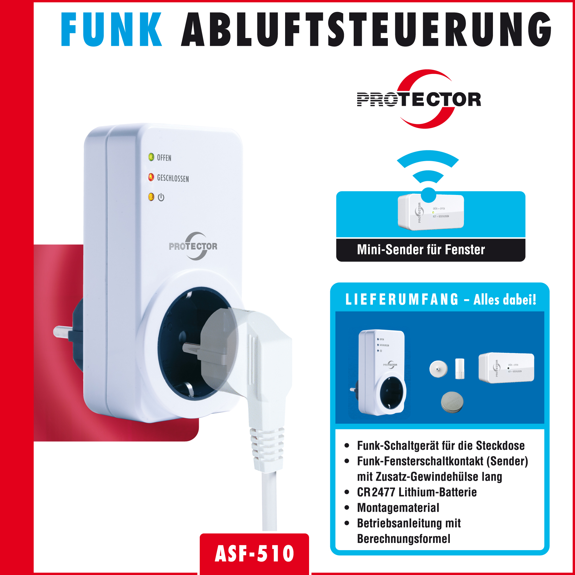 Funk-Abluftsteuerung ASF-510