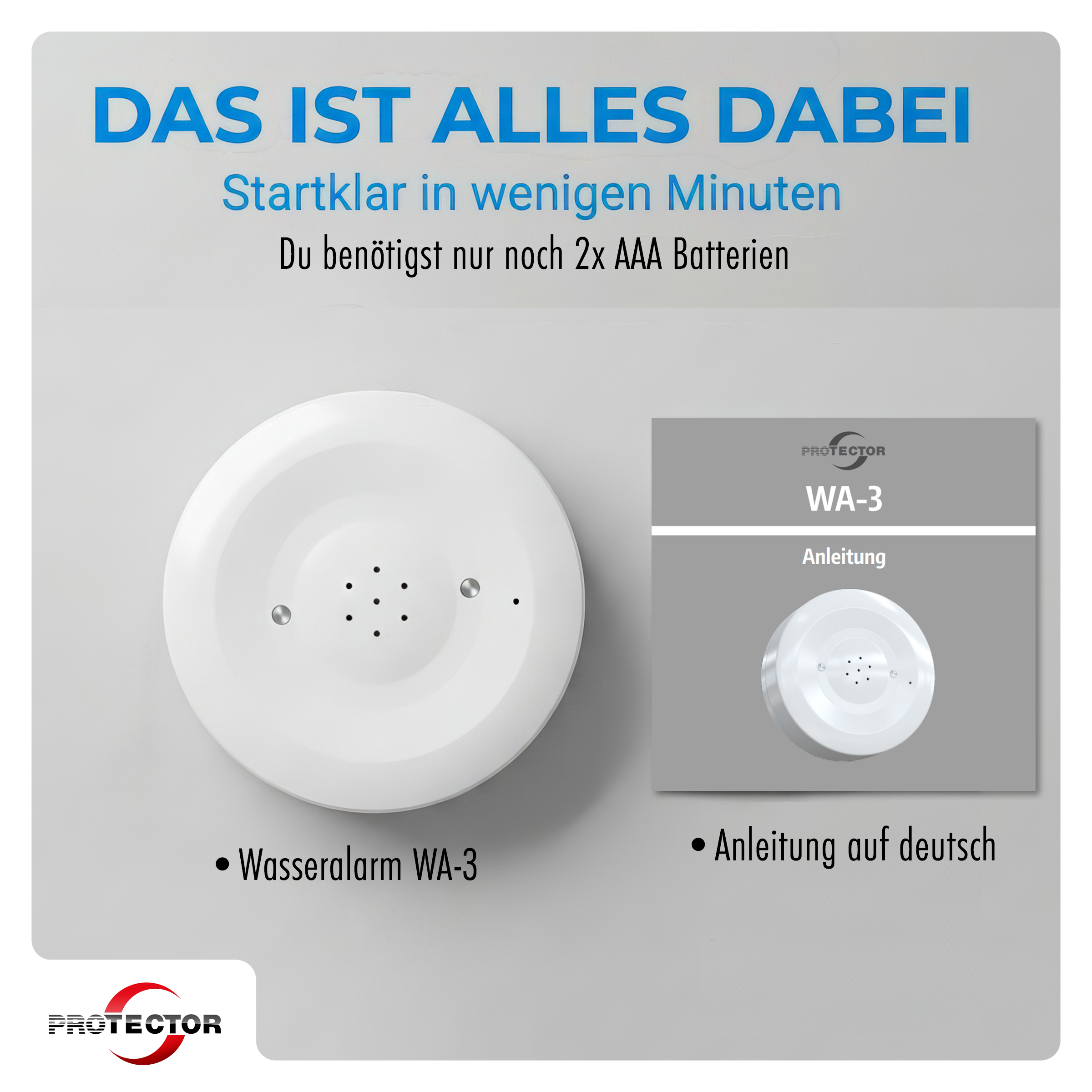 WLAN WASSERALARM, rund, 2-fache Sicherheit