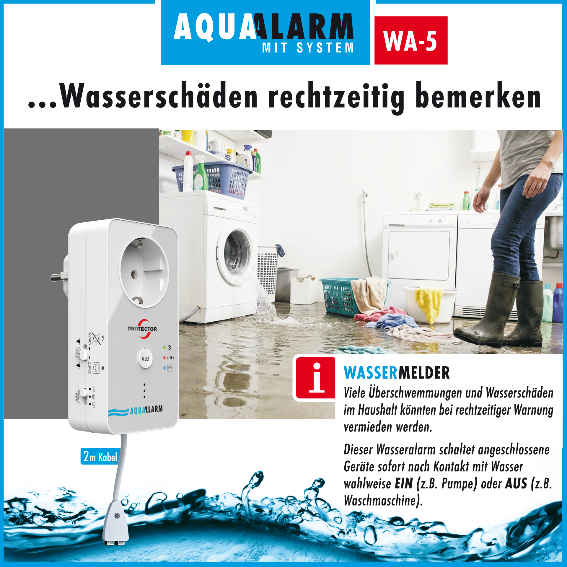 WASSERMELDER, 2-fache Sicherheit